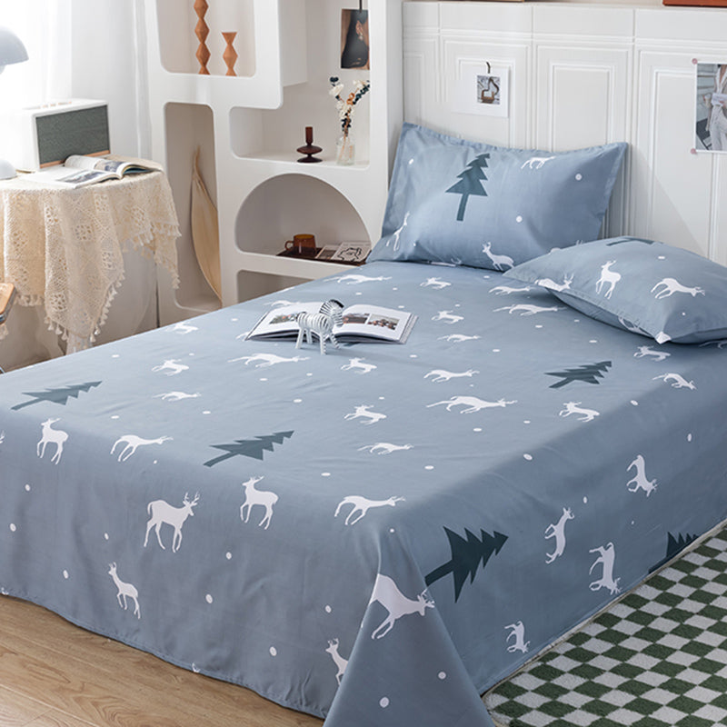 Modern Style Bed Sheet Printed Pattern Polyester Ultra-Soft Breathable Bed Sheet