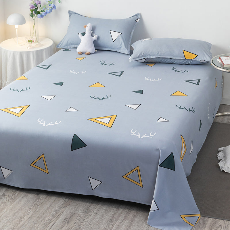 Modern Style Bed Sheet Printed Pattern Polyester Ultra-Soft Breathable Bed Sheet