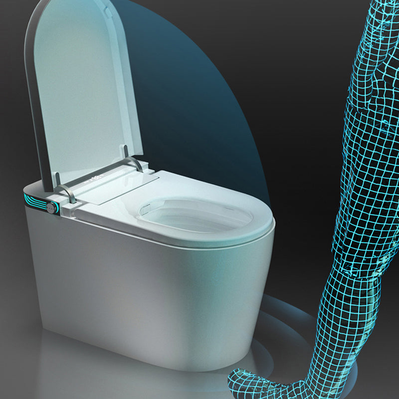 Modern Floor Mounted Flush Toilet Siphon Jet Urine Toilet with Seat for Washroom