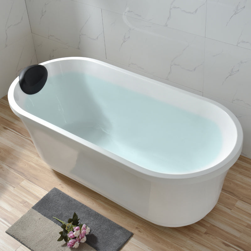 Stand Alone Antique Finish Bathtub Modern Oval Soaking Bath Tub