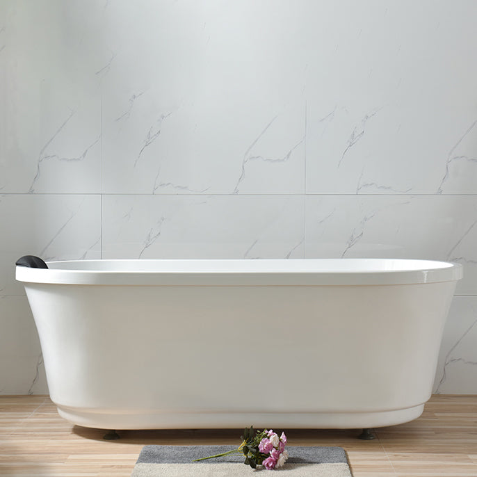 Stand Alone Antique Finish Bathtub Modern Oval Soaking Bath Tub