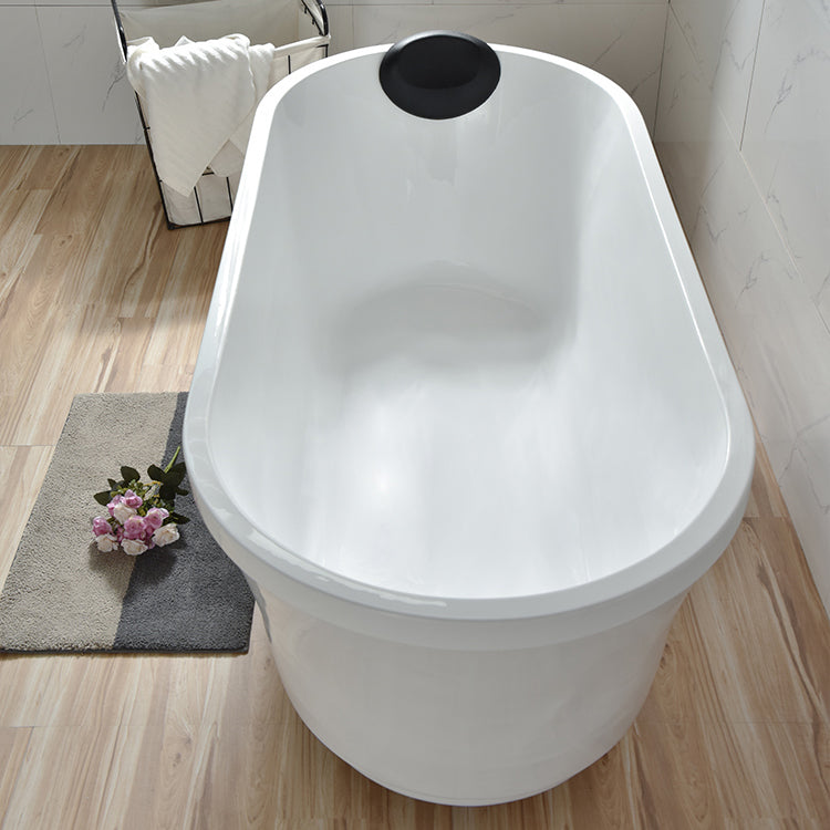 Stand Alone Antique Finish Bathtub Modern Oval Soaking Bath Tub