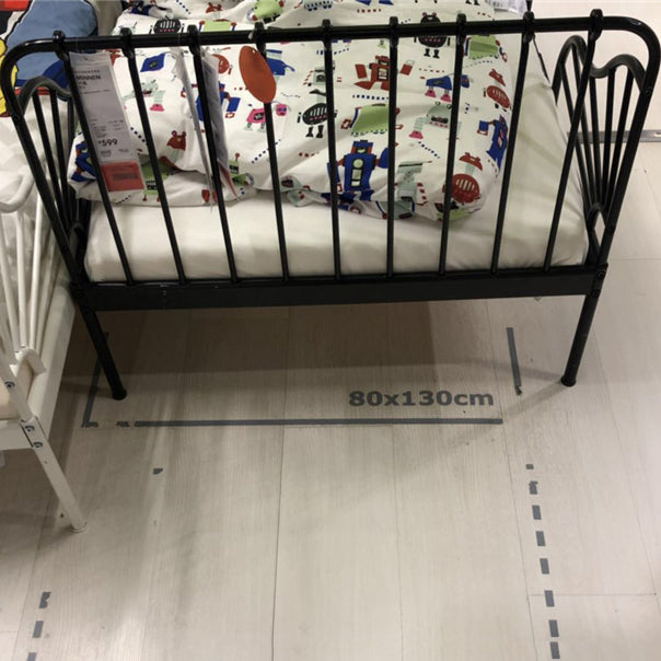 Metal Fixed Side Nursery Crib Industrial Nursery Crib with Guardrails