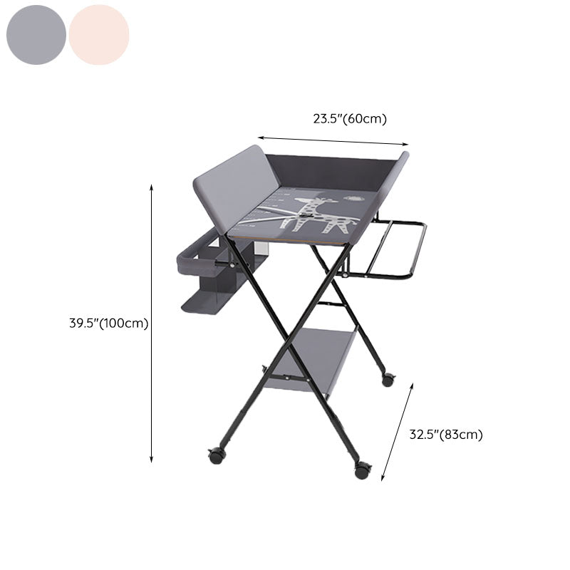 Metal Baby Changing Table with Shelf,  Folding Changing Table