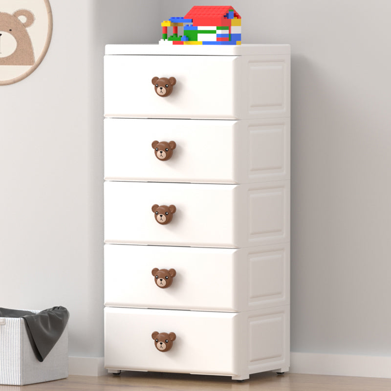 Contemporary Vertical Kids Nightstand Plastic Nursery Dresser for Room