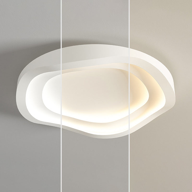 Modern White Shaded Ceiling Light LED Flush Mount Lighting for Foyer