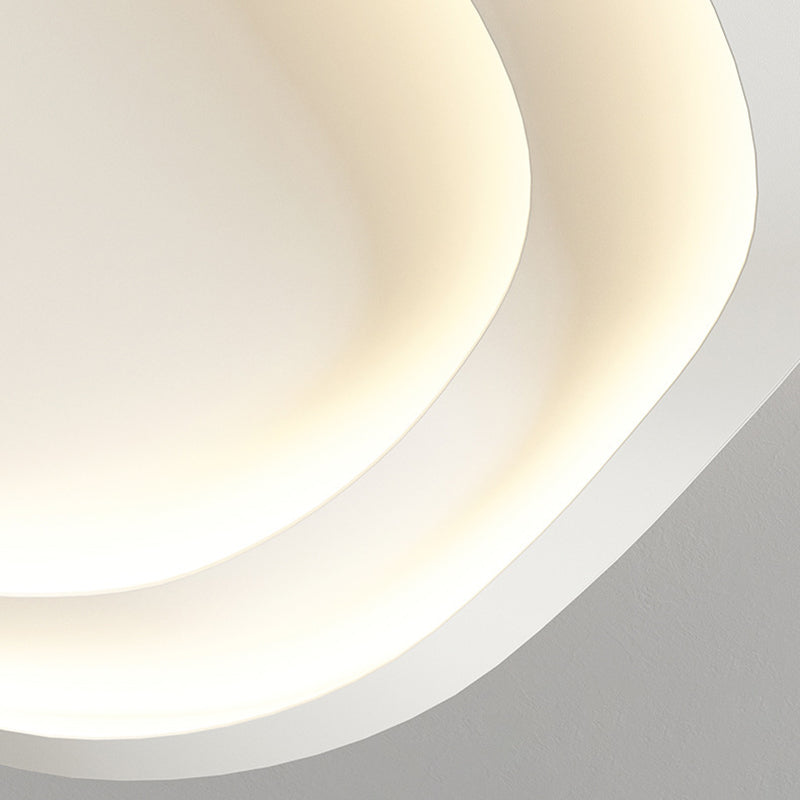 Modern White Shaded Ceiling Light LED Flush Mount Lighting for Foyer