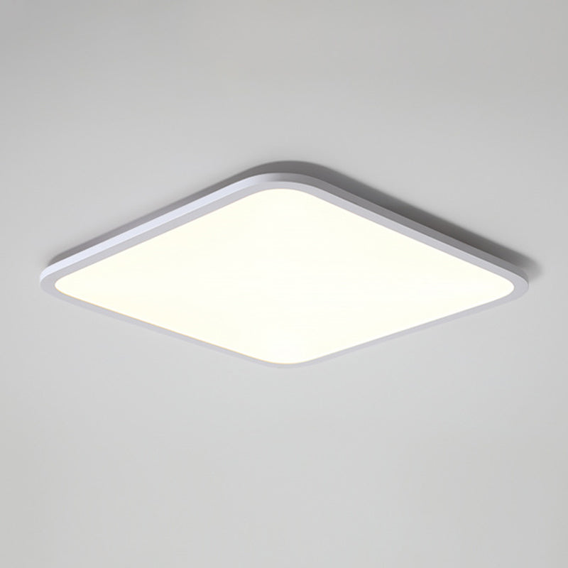 Single White Modern Flush Mount Lighting LED Ceiling Light for Living Room