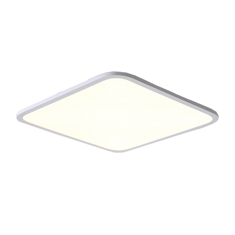 Single White Modern Flush Mount Lighting LED Ceiling Light for Living Room