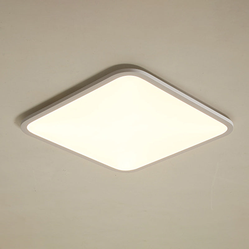 Single White Modern Flush Mount Lighting LED Ceiling Light for Living Room