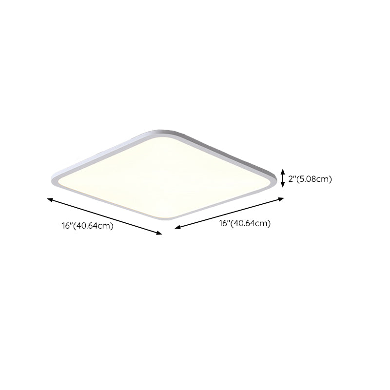 Single White Modern Flush Mount Lighting LED Ceiling Light for Living Room