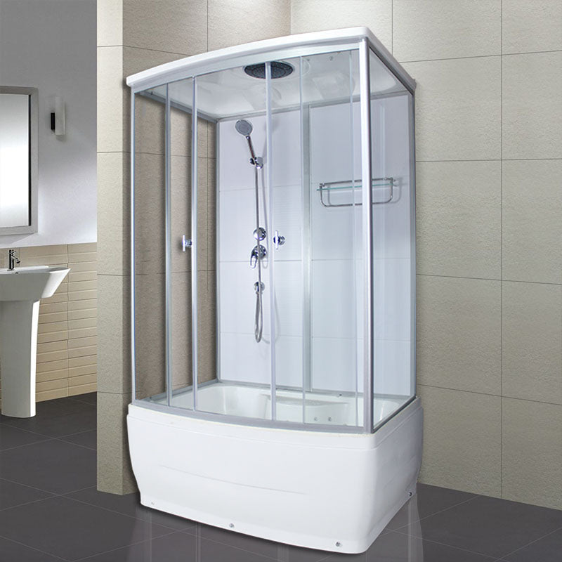 Modern Shower Kit with Base Foundation Sliding Door Shower Stall