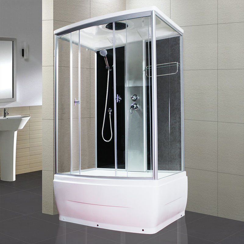 Modern Shower Kit with Base Foundation Sliding Door Shower Stall