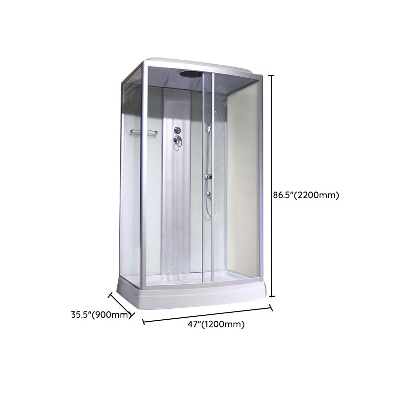 Modern Shower Kit with Base Foundation Sliding Door Shower Stall