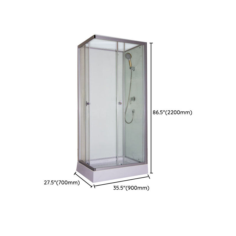 Modern Shower Kit with Base Foundation Sliding Door Shower Stall