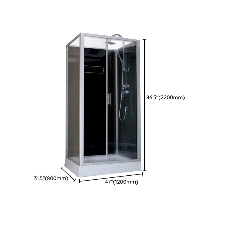 Modern Shower Kit with Base Foundation Sliding Door Shower Stall