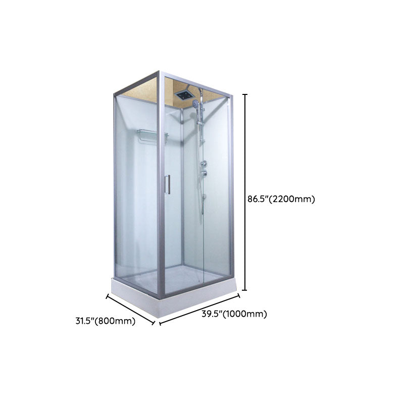 Modern Shower Kit with Base Foundation Sliding Door Shower Stall