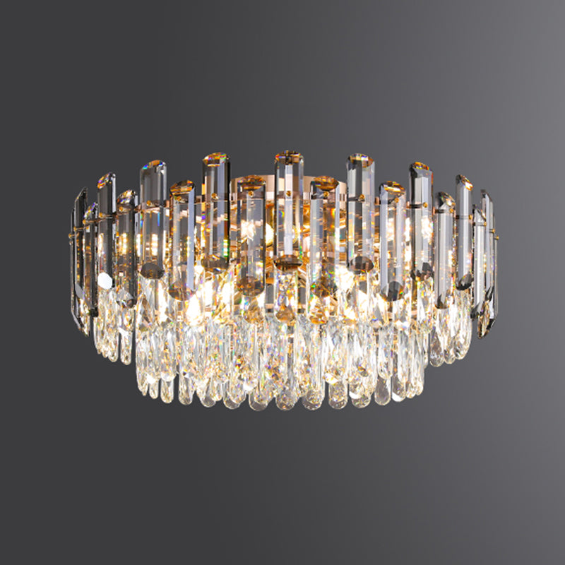 Modern Ceiling Lamp Household Crystal Flush Mount Light Fixture for Bedroom