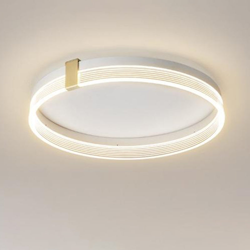 Contemporary Circular Ceiling Light Sconce Metal 1 Light Flush Mount