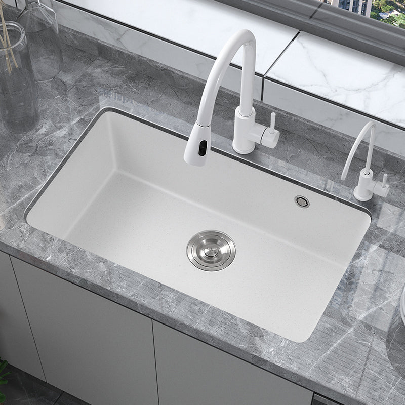 Single Bowl Kitchen Sink Modern Quartz Kitchen Sink with Drain Assembly