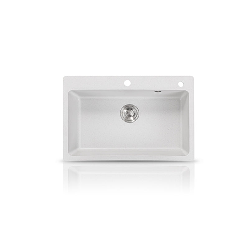 Single Bowl Kitchen Sink Modern Quartz Kitchen Sink with Drain Assembly