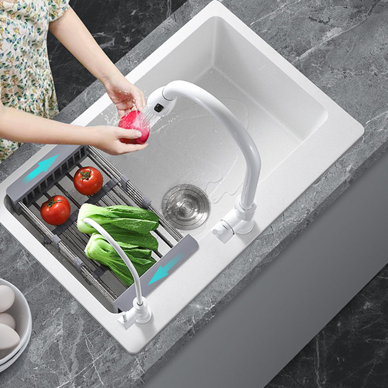 Single Bowl Kitchen Sink Modern Quartz Kitchen Sink with Drain Assembly