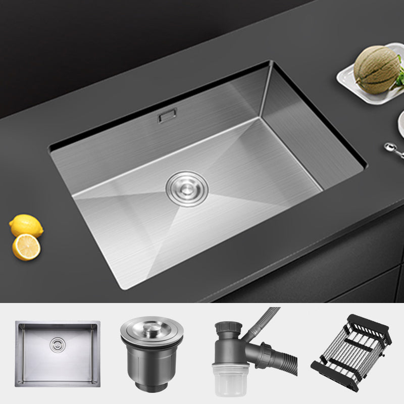 Single Bowl Kitchen Sink Stainless Steel Kitchen Sink with Drain Assembly