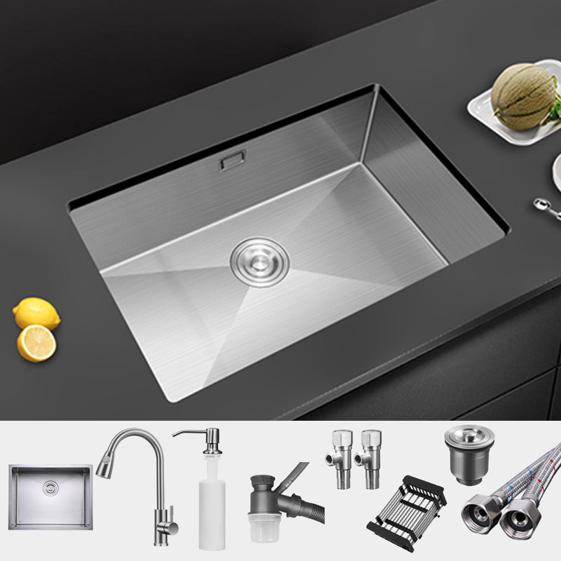 Single Bowl Kitchen Sink Stainless Steel Kitchen Sink with Drain Assembly