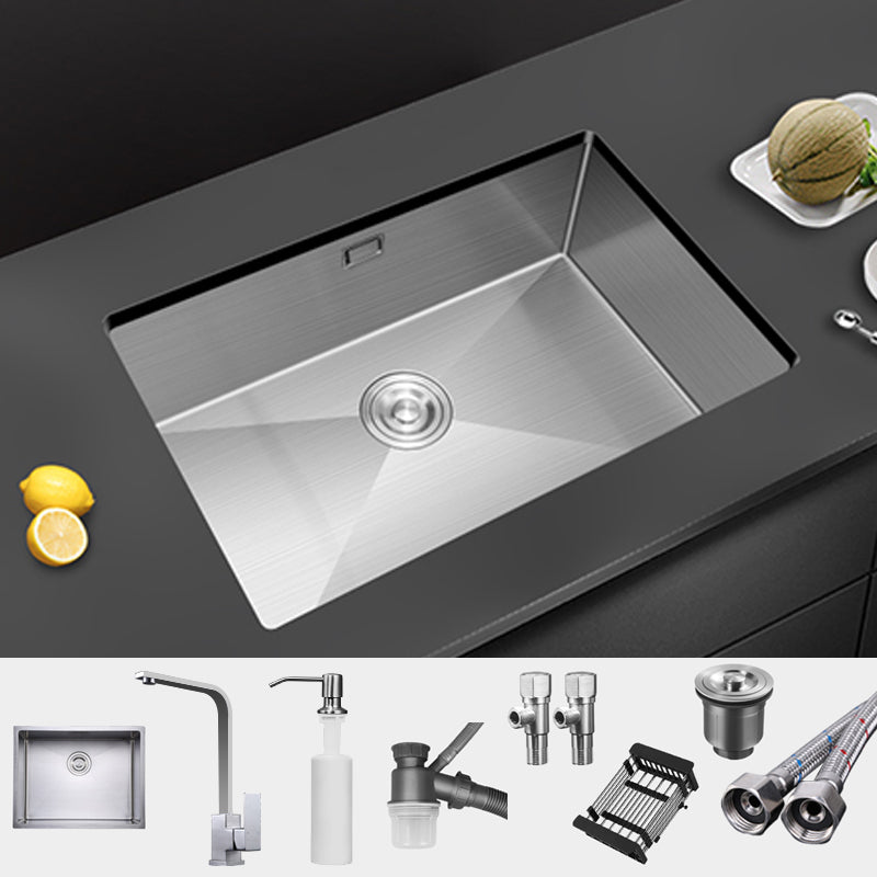 Single Bowl Kitchen Sink Stainless Steel Kitchen Sink with Drain Assembly