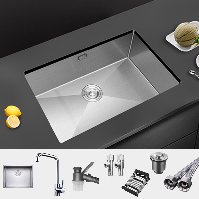 Single Bowl Kitchen Sink Stainless Steel Kitchen Sink with Drain Assembly