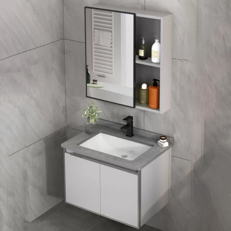 Modern Bathroom Sink Vanity Wall Mount Bathroom Vanity Set with Mirror