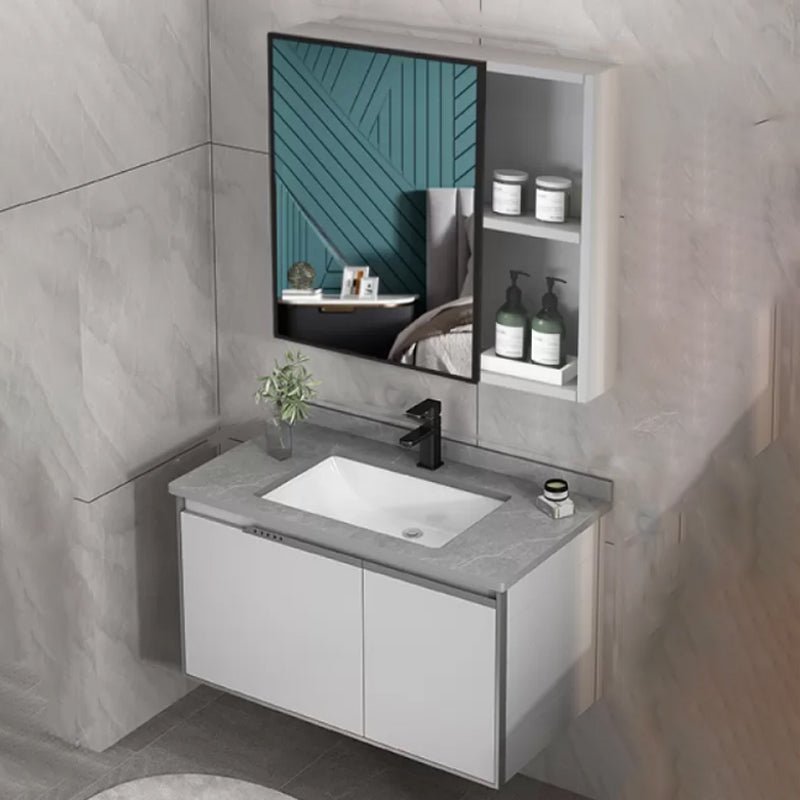 Modern Bathroom Sink Vanity Wall Mount Bathroom Vanity Set with Mirror