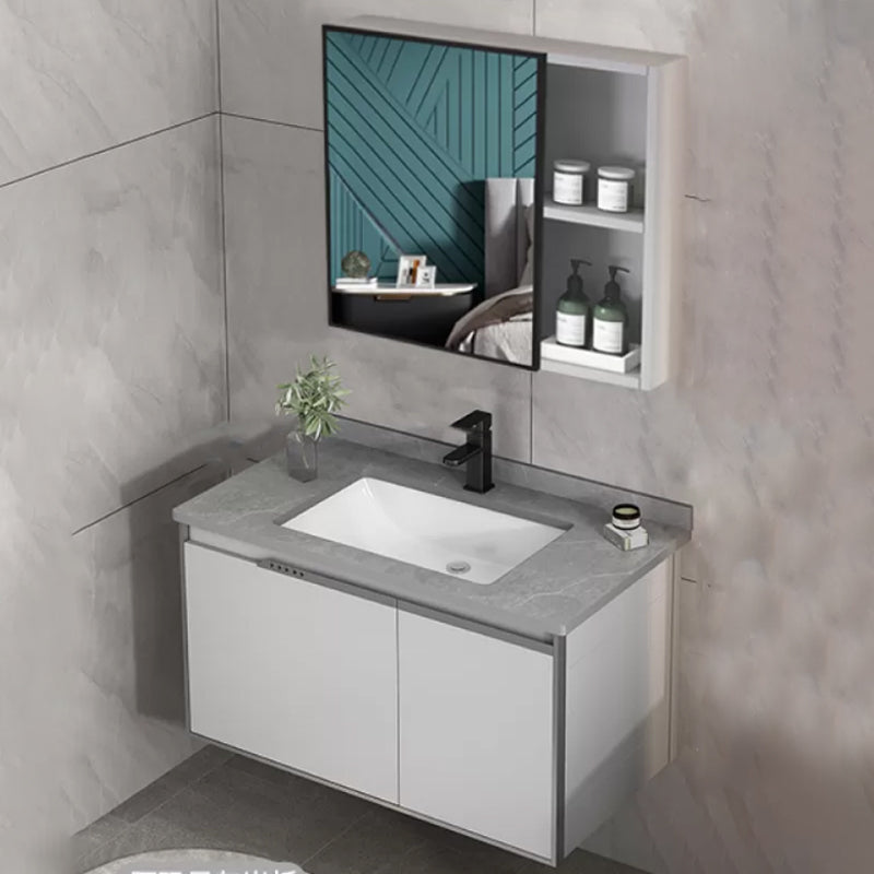 Modern Bathroom Sink Vanity Wall Mount Bathroom Vanity Set with Mirror