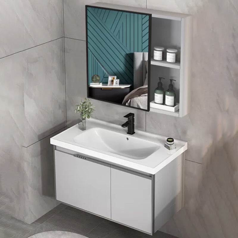 Modern Bathroom Sink Vanity Wall Mount Bathroom Vanity Set with Mirror