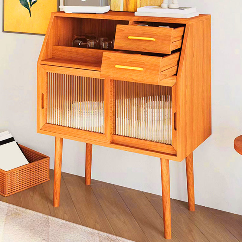 Wooden Sliding Doors Dining Hutch Modern Dining Hutch with Drawers