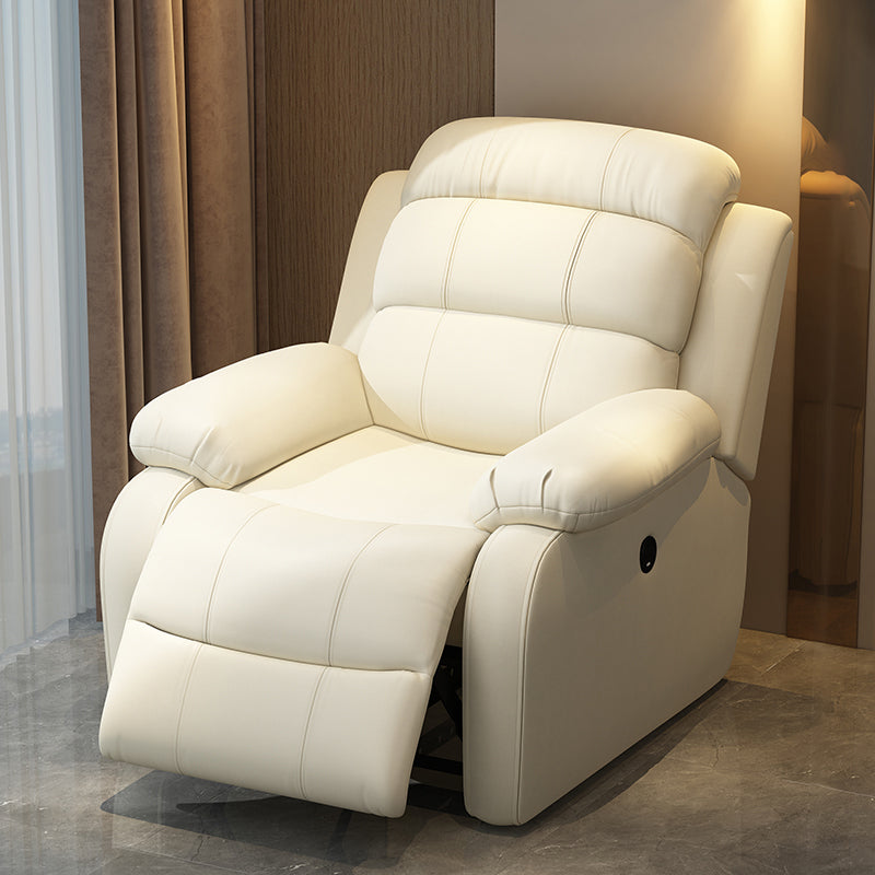 Solid Color Faux Leather Standard Recliner Metal Frame Recliner Chair