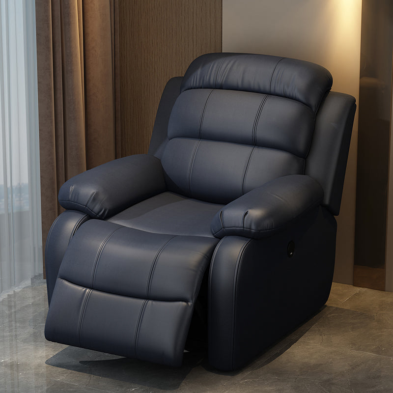 Solid Color Faux Leather Standard Recliner Metal Frame Recliner Chair