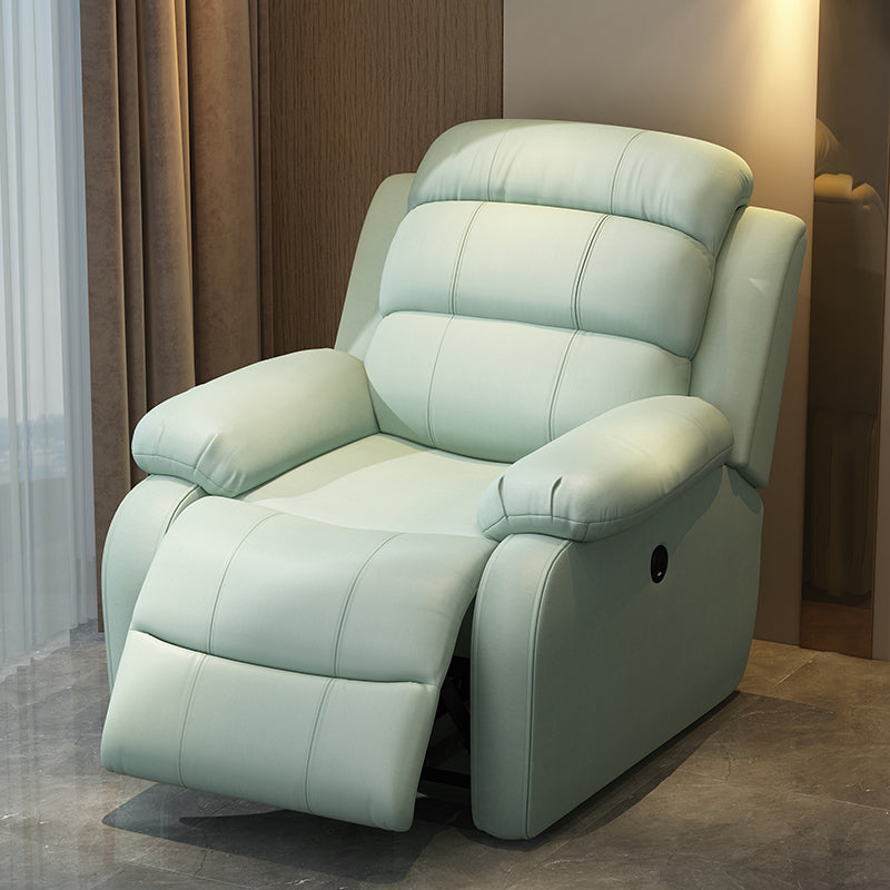 Solid Color Faux Leather Standard Recliner Metal Frame Recliner Chair