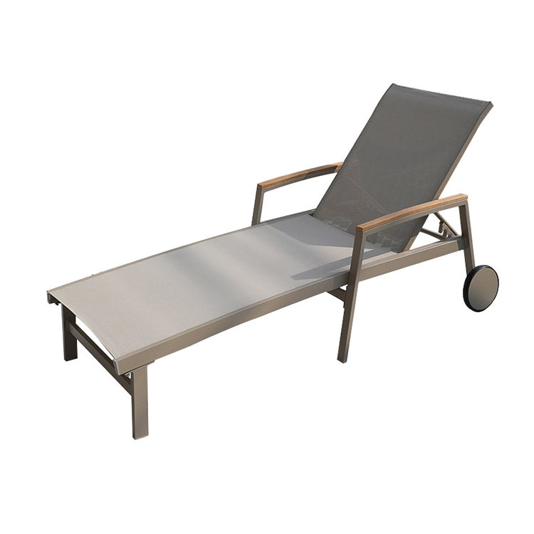 Modern & Contemporary Patio Daybed UV Resistant Gray Water Resistant Canvas