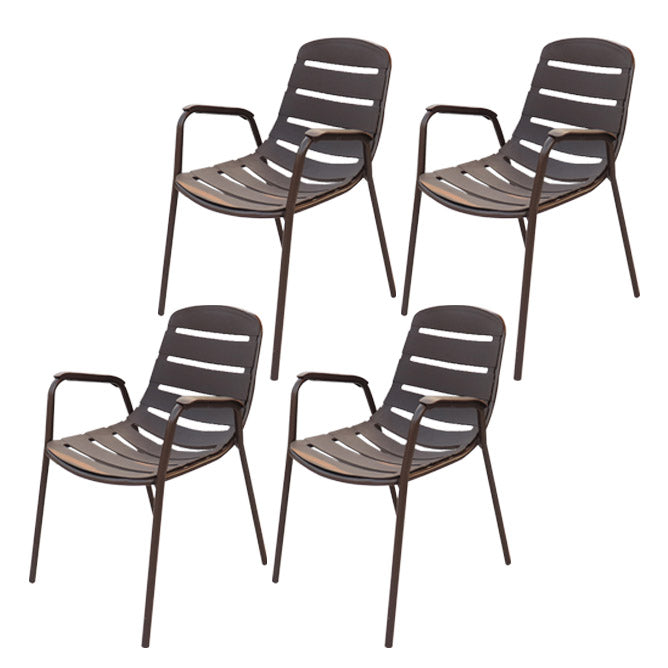 Modern Patio Dining Side Chair Stacking Outdoors Dining Chairs