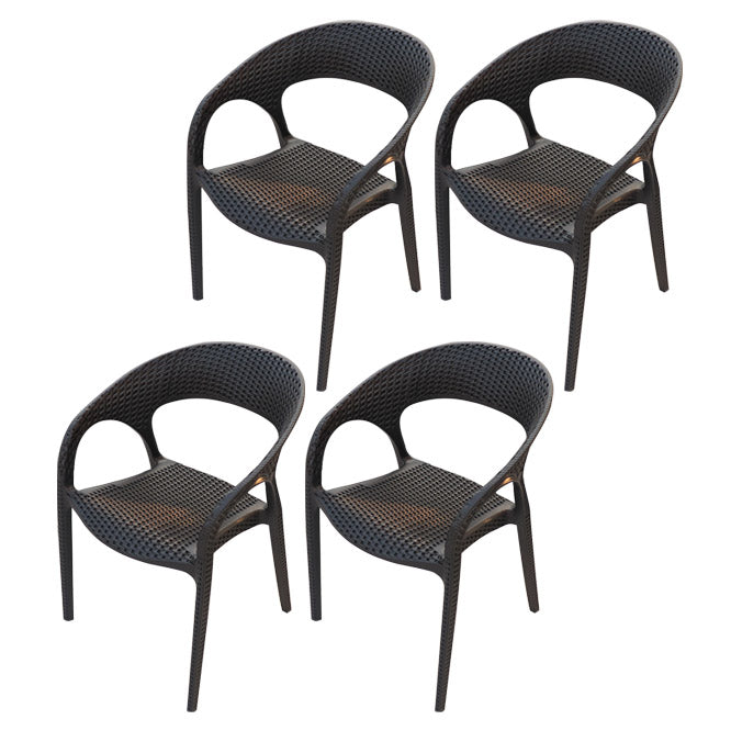 Modern Patio Dining Side Chair Stacking Outdoors Dining Chairs