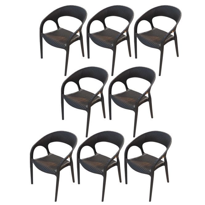 Modern Patio Dining Side Chair Stacking Outdoors Dining Chairs