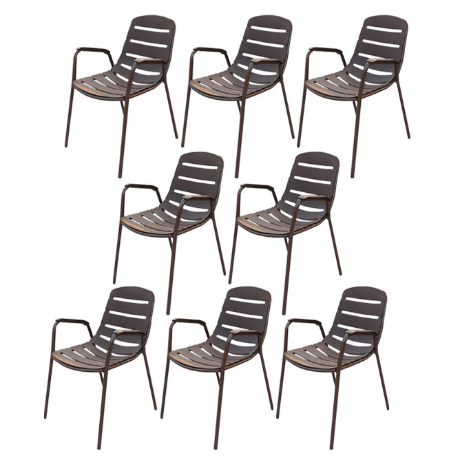 Modern Patio Dining Side Chair Stacking Outdoors Dining Chairs