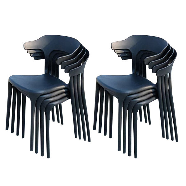 Modern Patio Dining Side Chair Stacking Outdoors Dining Chairs