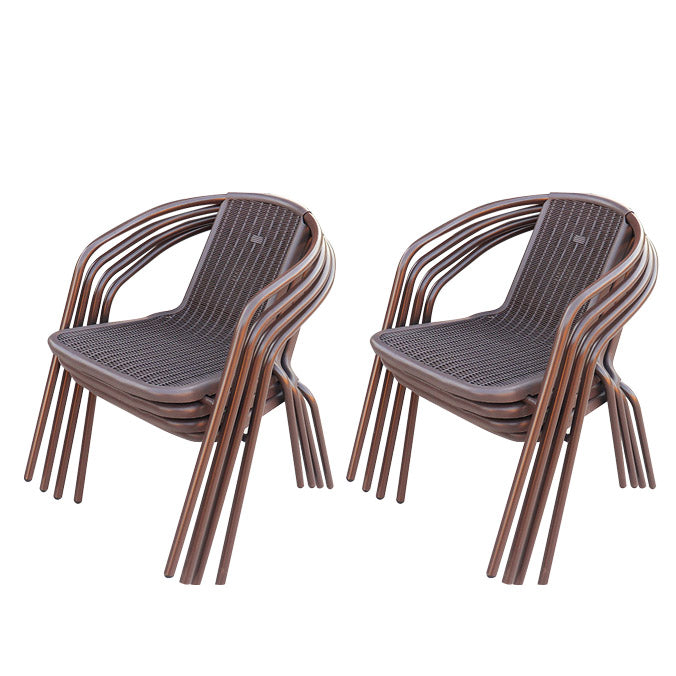 Modern Patio Dining Side Chair Stacking Outdoors Dining Chairs