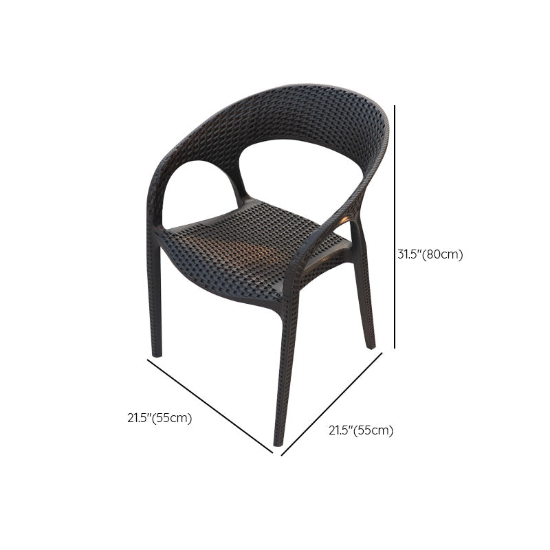 Modern Patio Dining Side Chair Stacking Outdoors Dining Chairs