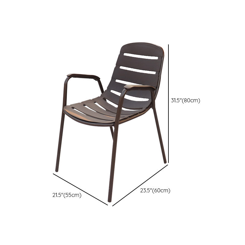 Modern Patio Dining Side Chair Stacking Outdoors Dining Chairs