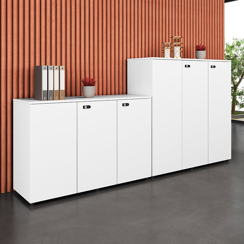 Contemporary Lateral Filing Cabinet Engineered Wood File Cabinet with Lock and Storage