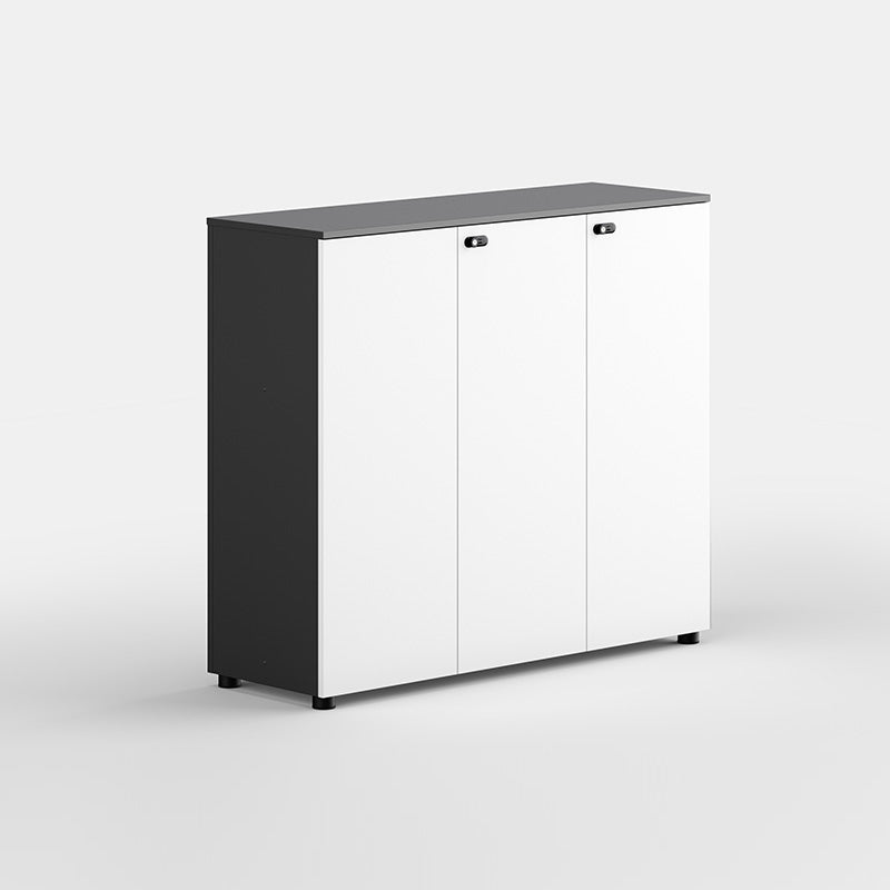 Contemporary Lateral Filing Cabinet Engineered Wood File Cabinet with Lock and Storage