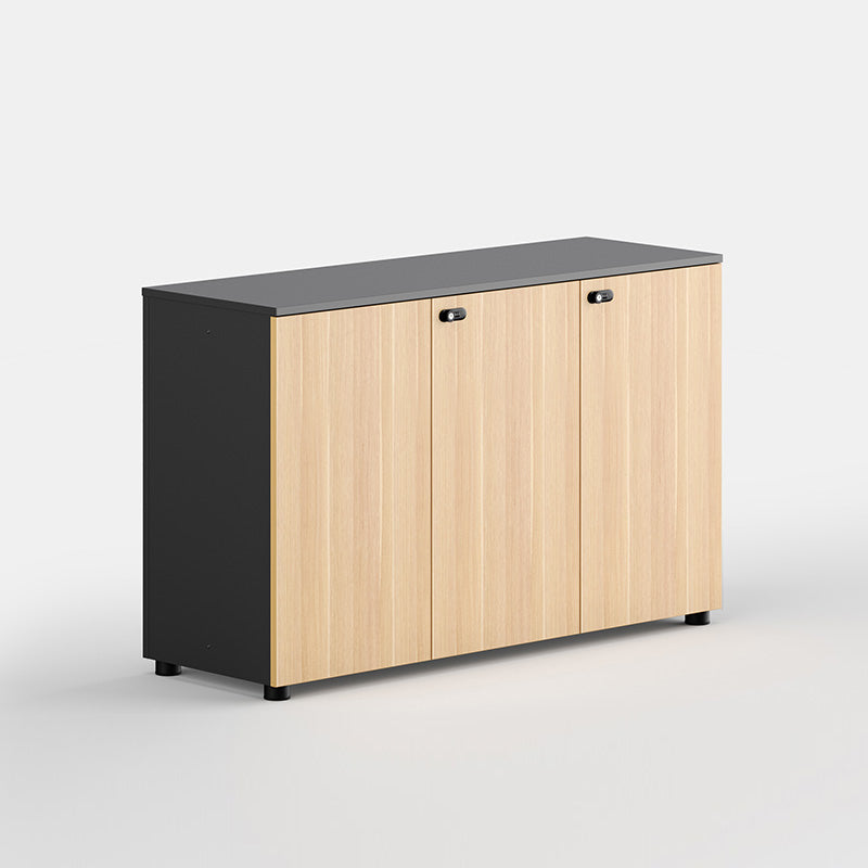 Contemporary Lateral Filing Cabinet Engineered Wood File Cabinet with Lock and Storage